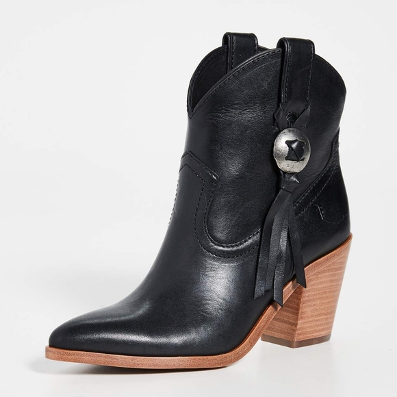Frye Concho Short Leather Western Booties - Picture 8 of 10